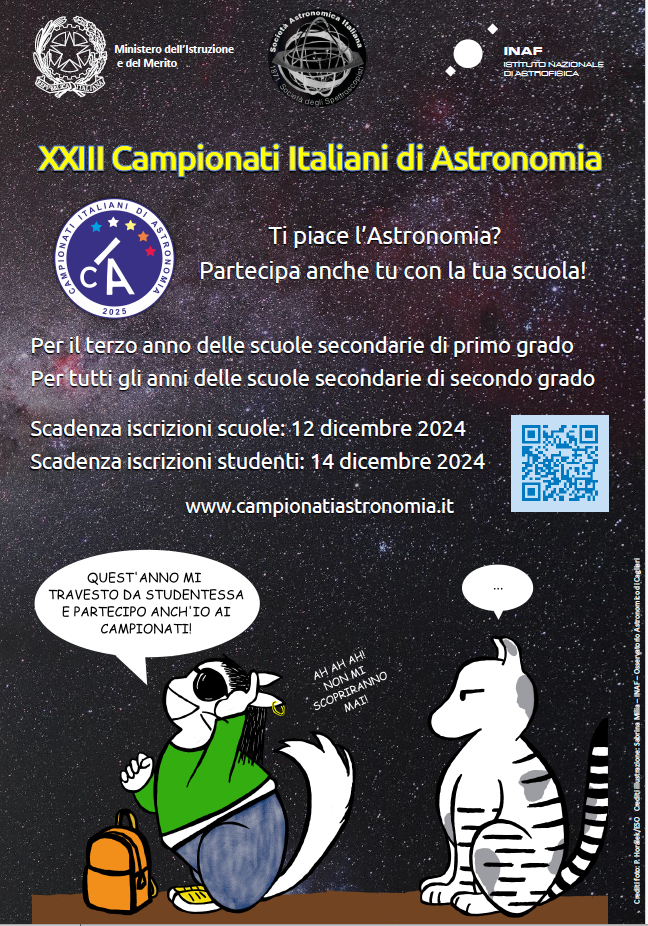 Locandina campionati italiani astronomia 2025