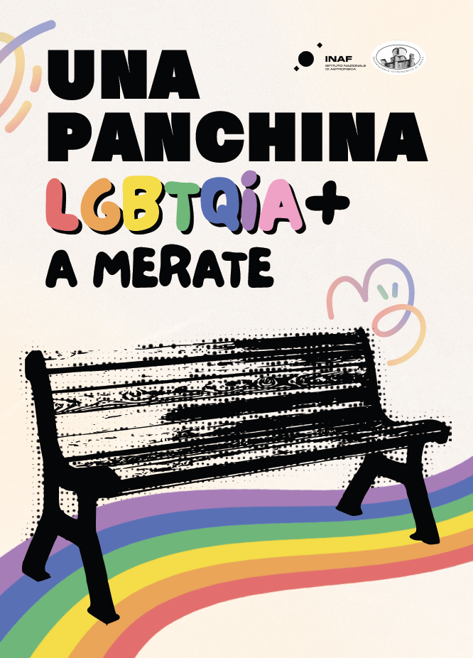 Locandina inaugurazione della panchina arcobaleno - INAF - OAB - 11 giugno 2025