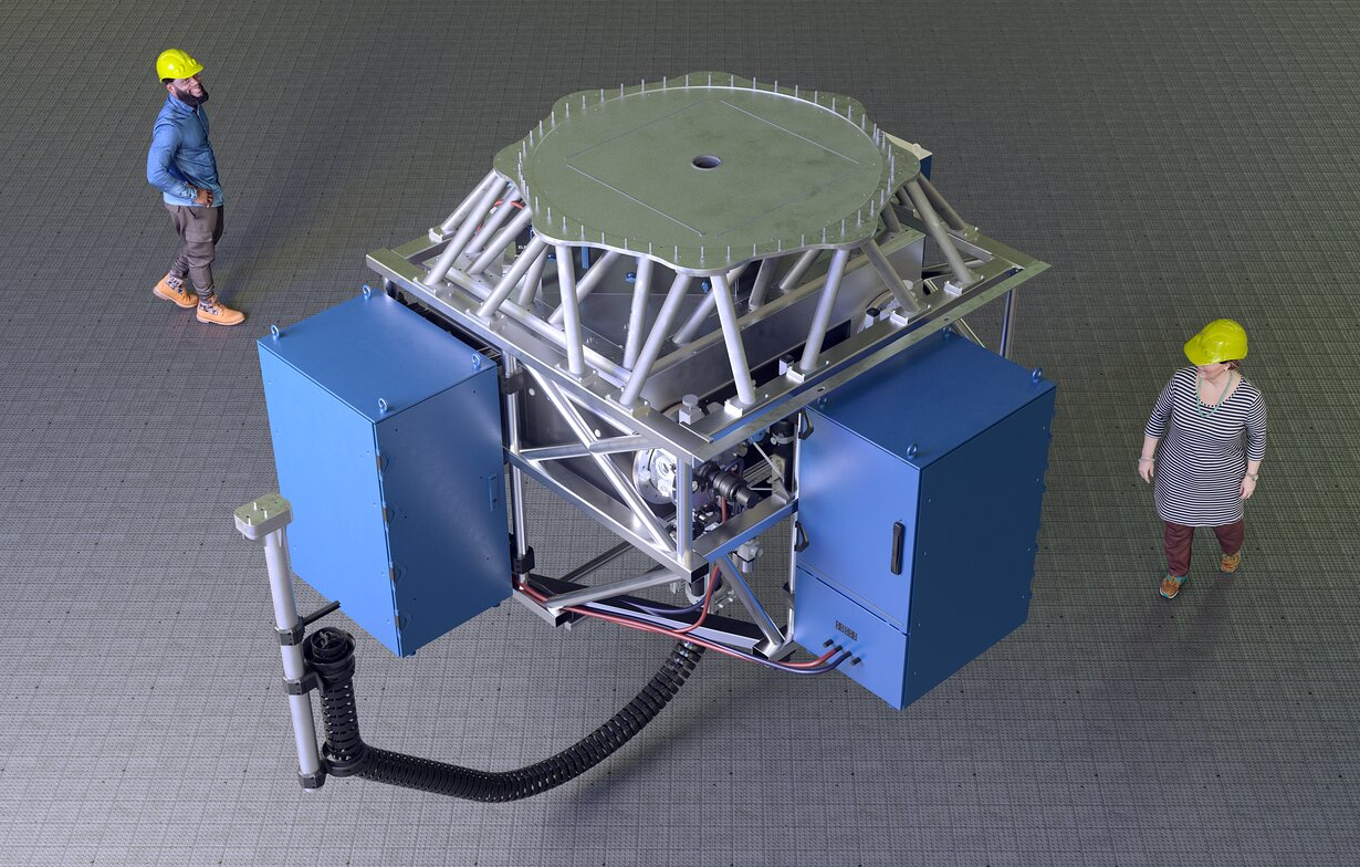Rendering che mostra l’aspetto di Cubes, lo strumento che sarà installato su uno dei telescopi del Vlt presso l’Osservatorio Paranal dell’Eso. Crediti: Consorzio Eso/Cubes