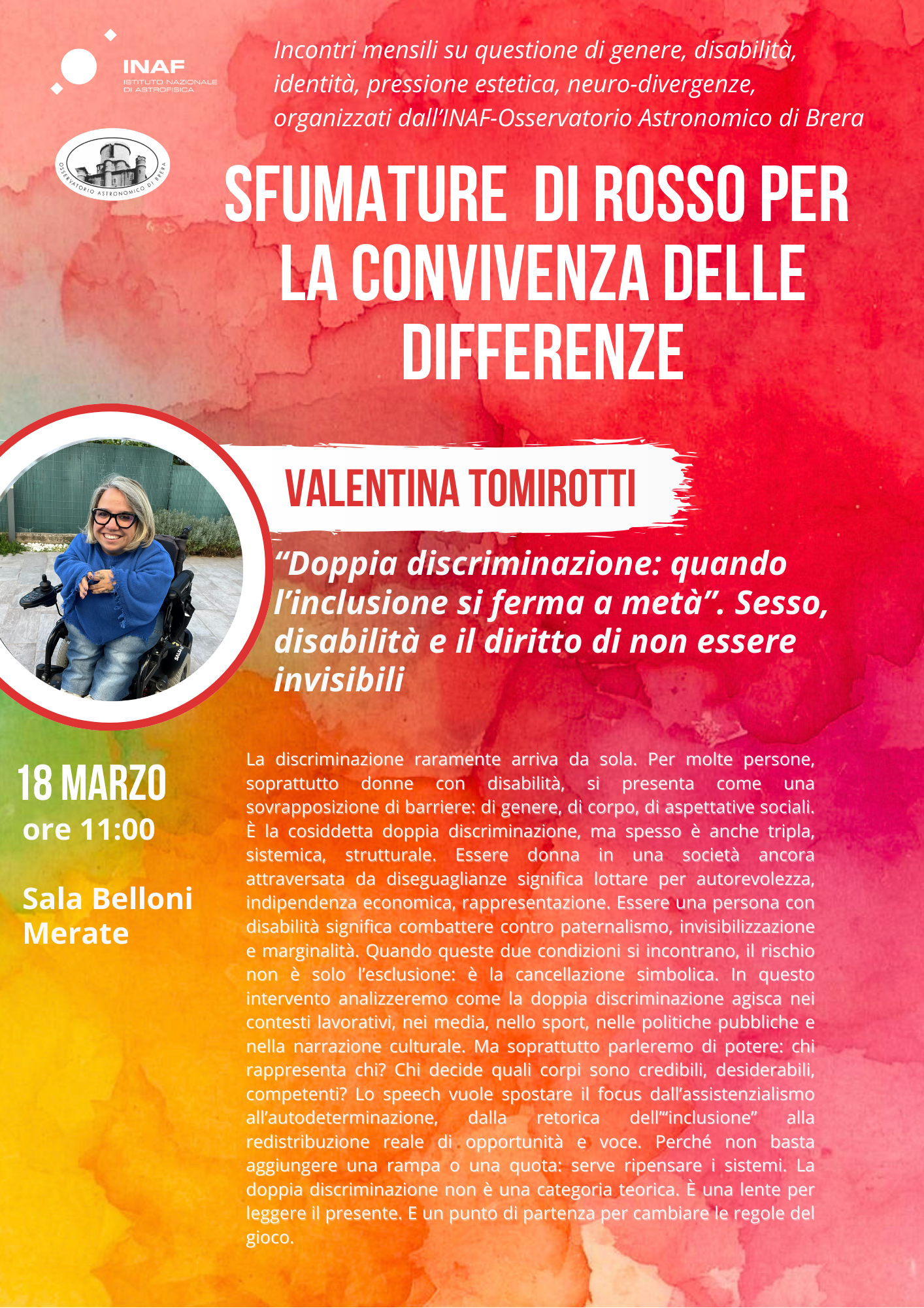 Locandina seminario Valentina Tomirotti - 18/03/2026