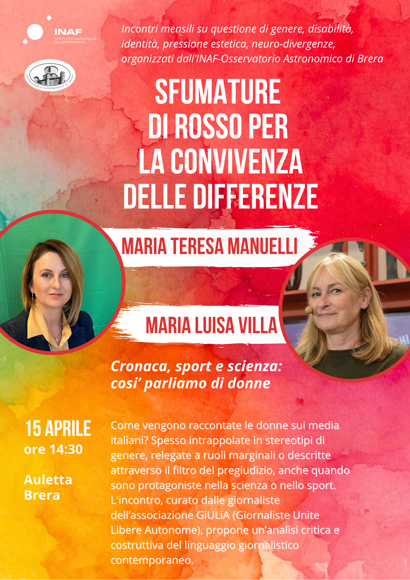 Locandina seminario GiULiA Giornaliste- 15/04/2026