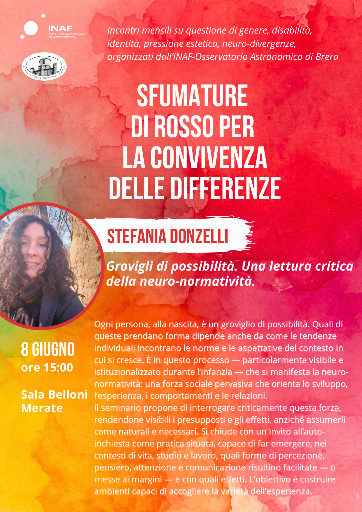 Locandina seminario Stefania Donzelli - 8 giugno 2026