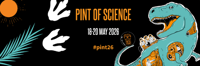 Immagine creata come banner per l’edizione 2026 della manifestazione divulgativa più grande del mondo. Crediti: pint of science