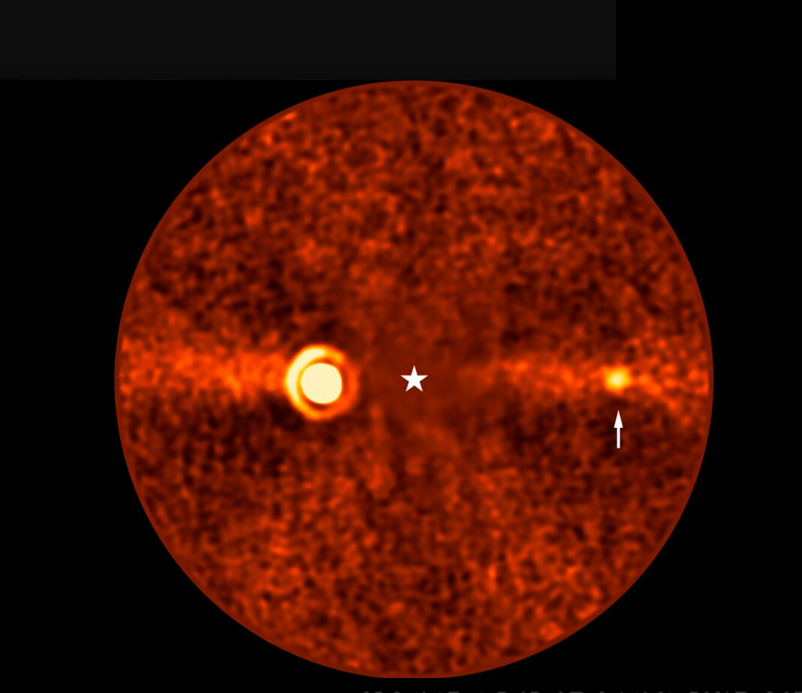 Immagine VLT dell'esopianeta Beta Pictoris d (Crediti: ESO/B. Sutlieff, M. Bonse et al.)